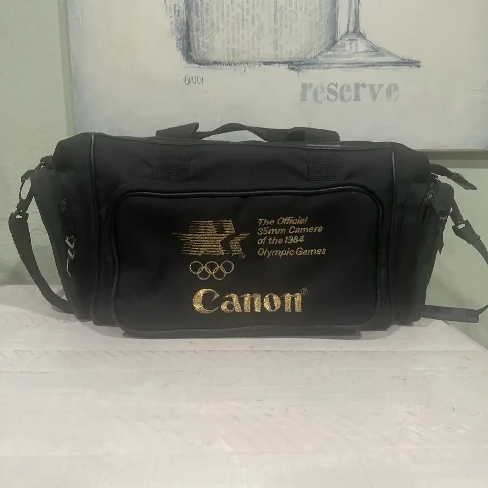 Vintage 1980's CANON Camera Bag 1984 Olympic Games Official Camera Edition